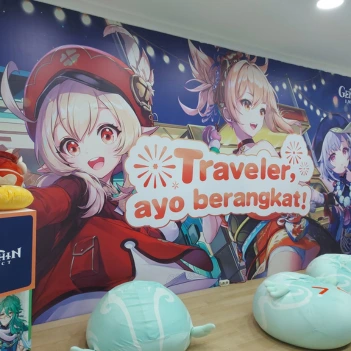 Sakata Global Indonesia sukses memproduksi booth, property, man power, community & creative development dalam acara Traveler Ayo Berangkat! Genshin Impact Mudik 2023.