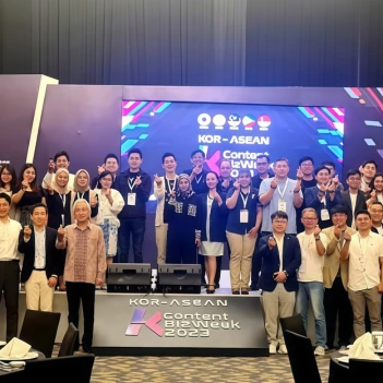 Sakata Global Indonesia sukses menangani Korea ASEAN Content Biz Week 2023 dengan layanan Booth Production, Stage Production, Property Production, Show Management, dan Creative Development profesional.