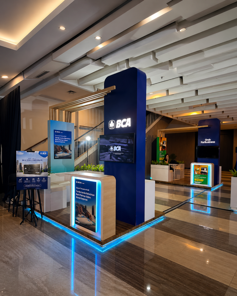 custom booth & backdrop panggung event sakata global indonesia