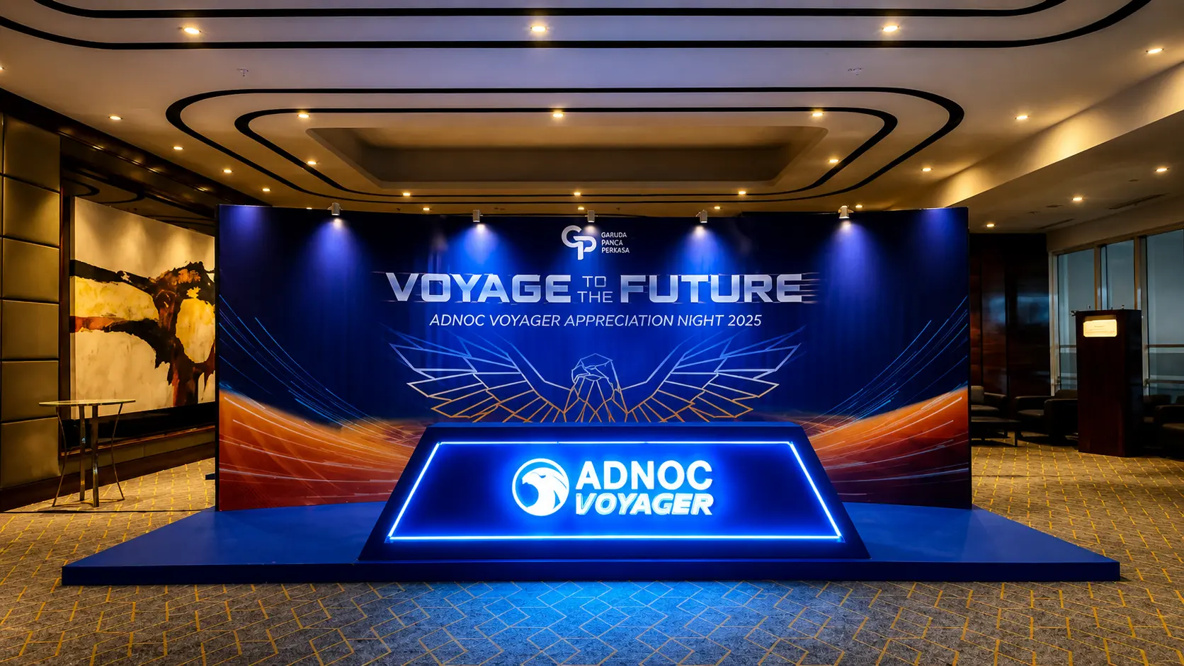 Vendor produksi event dan instalasi teknis cepat dan berkualitas dengan setup panggung, lighting, sound system, dan LED screen untuk acara profesional.