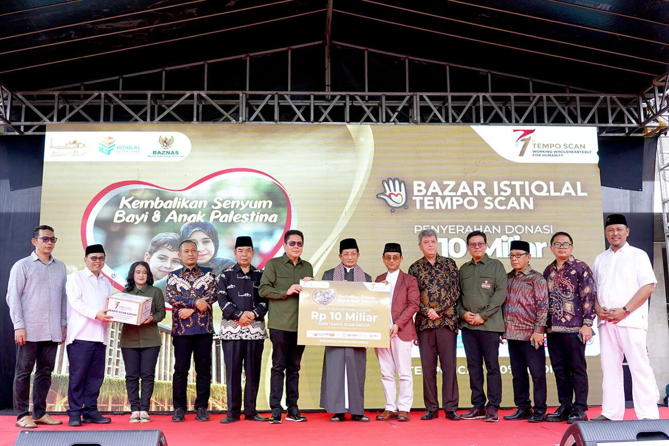 Sewa backdrop event Jakarta oleh Sakata Global Indonesia untuk Bazar Istiqlal Tempo Scan 2024 dengan backdrop custom berkualitas tinggi, instalasi profesional, dan branding event yang presisi.